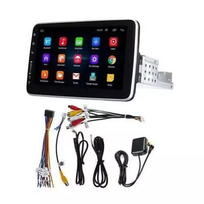 Car 1 Din Rotation Android Radio Player GPS Navigation Multimedia 10.1in Display • $182.69