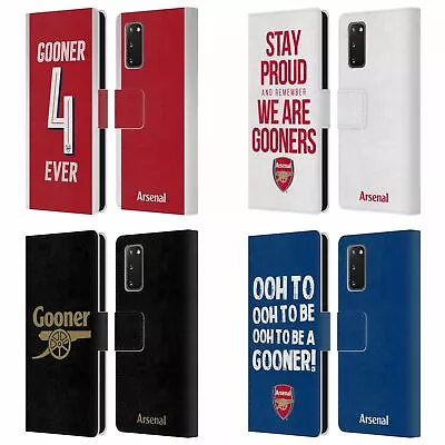 Official Arsenal Fc Gooners Leather Book Wallet Case Cover For Samsung Phones 1 • £17.95