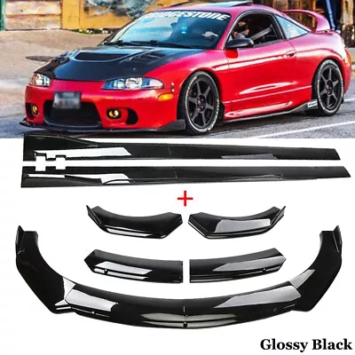 For Mitsubishi Eclipse GSX Front Bumper Lip Spoiler Splitter Body Kit+Side Skirt • $180.99