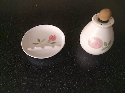 Vernon Kilns Rose-a-day Salt Or Pepper Shaker Franciscan Pink-a-dilly Ashtray • $33