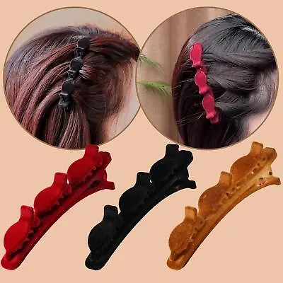 $1.43 • Buy Hairpin Double Layer Band Twist Plait Clip Braided Clips Hair Gifts Clips Black