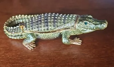 Alligator Keepsake Jeweled Trinket Box • $19.99