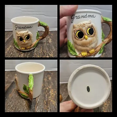 Vintage Owl Coffee Mug Cup 3d Mug Grandma Mug JAPAN  • $20