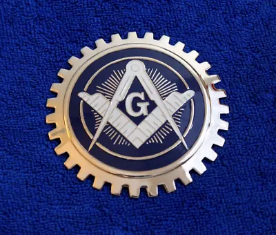 $28 • Buy Chrome Masonic Grille Badge Emblem License Plate Bumper Topper All Seeing Eye