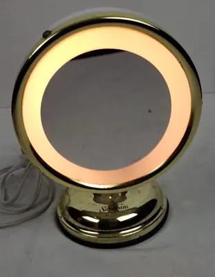 Vintage Sunbeam Touch Makeup Mirror 3 Light Settings Works 9  Tall • $17.59