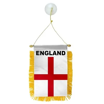 England Flag Hanging Car Pennant For Car Window Or Rearview Mirror • £9