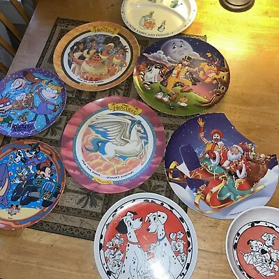 Vintage Ronald McDonald's 9  Plastic Collector Plates Lot Of 6 1990 & Bowl 101 • $30