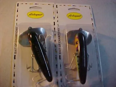 2 NEW Arbogast XL Jitterbug 4 1/2 1  Oz  TOP WATER BAITS MUSKIE PIKE PERCH BLACK • $23.95