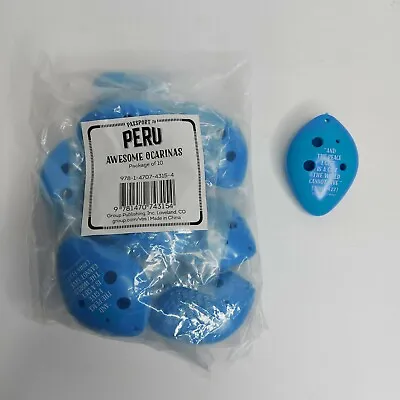 10 Plastic Ocarina Kids Musical Party Favors Noisemaker Passport To Peru • $15.99