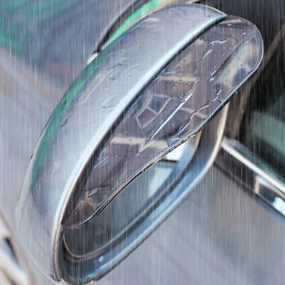 $16.39 • Buy 2x Car Rear View Side Mirrors Rain Board Eyebrow Guard Sun Visor Black Parts New