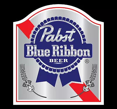 Set (2) Of Pabst Blue Ribbon Beer Logo Decal Sticker Choose Size • $13