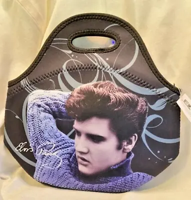 ELVIS PRESLEY Tote Bag Purse 50s Guitar Fabric Padded 11 H X 12 W X 6 D Zipper • $26.77