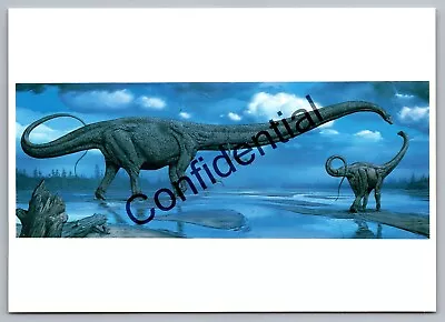 Prehistoric Mamenchisaurus Dinosaur Dino 1980s Continental Postcard L-112 • $6.99