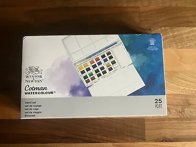 £24.95 • Buy Winsor & Newton Cotman Watercolour Half Pan Travel Set 24 New