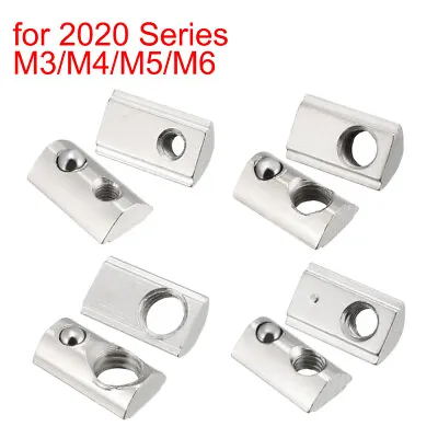 2020 Aluminum Profile T-Slot M3/M4/M5/M6 Roll-In Ball Elastic Spring T-Nut • $7.72