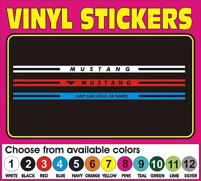 Running Board Rocker Panel Racing Stripes Mustang Car Truck Vinyl Decal Stickers • $13.99