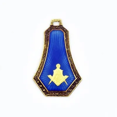 14k Yellow Gold Vintage Enamel Masonic Pendant/Charm • $155.19