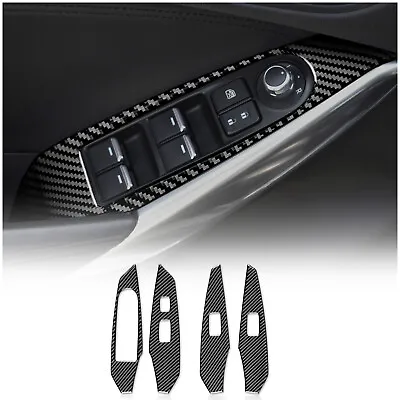 Black Window Control Switch Button Cover Sticker Carbon Fiber For Mazda 6 16-17 • $22.99