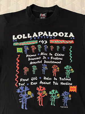 Vintage 1993 Lollapalooza T-Shirt Size L - Authentic Rare (Dinosaur Jr Tool) • $230