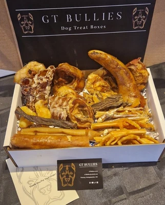 £19.99 • Buy PREMIUM NATURAL XL DOG TREAT BOX 20+ Mixed Items - Birthday / Christmas Gift