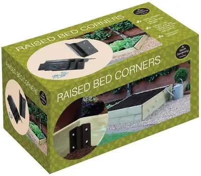 Garland Corner Brackets Raised Bed Bedding Vegetable Planter Box Garden X4 Black • £14.95