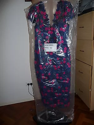 $450 • Buy MARCHESA NOTTE - Lace Floral  Embroidered Tulle Cocktail Dress Navy- BNWT US 6 