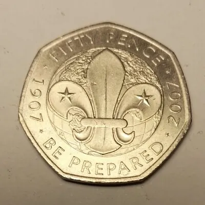 50p Coin 2007 Scouts 100th Anniversary Be Prepared  • £1.29