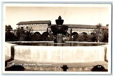 C1940's Mission Fountain San Juan Capistrano California CA RPPC Photo Postcard • $14.98