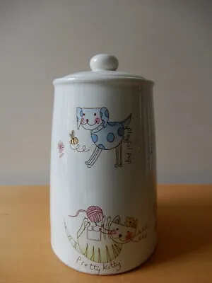 David Mason Design Cute Pets Ceramic Treat Jar With Airtight Lid Cat Or Dog • £12