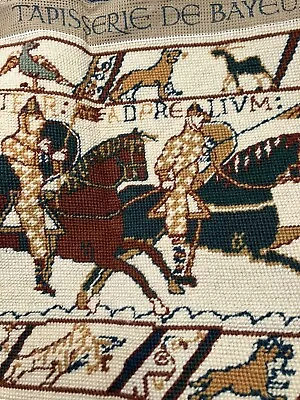 Vintage Tapisserie De Bayeux Running Horses Finished Needlepoint 926-119 • $19.99