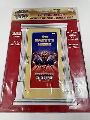 $14.99 • Buy Vintage 2002 Spiderman Marvel Plastic Door Poster Banner Comic Book Hero 60x27