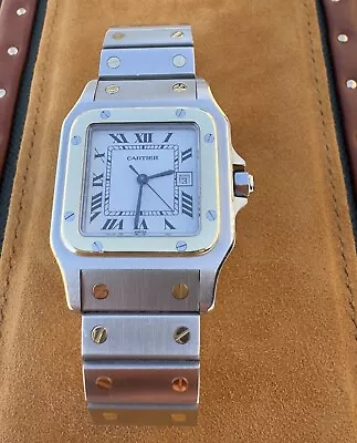 Cartier Santos Two Tone Men's 29 Mm Watch - 2961 • $3000