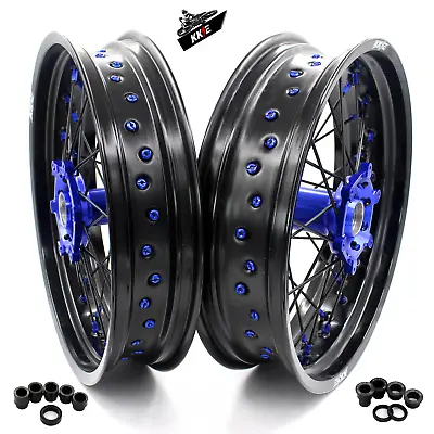 $759 • Buy KKE 17 Inch Supermoto Wheels Rims For YAMAHA YZ125 YZ250 YZ250F YZ450F WR450F