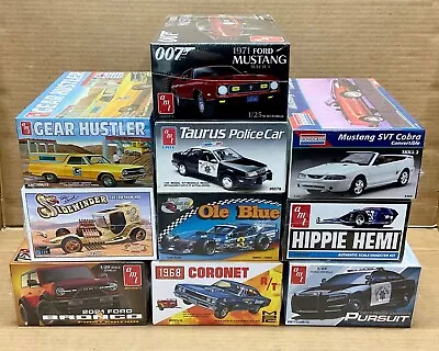 Lot Of Model Kits Ford Chevy Dodge Charger Police Bronco Svt Cobra Coronet! F/s! • $116.35