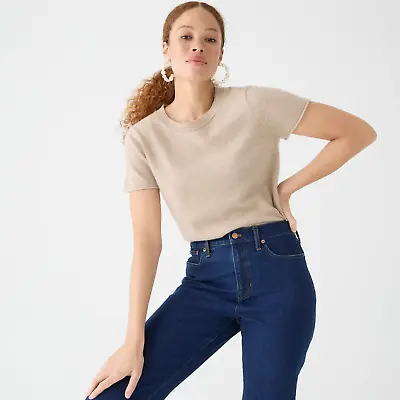 NWT $118 J.CREW Women's Relaxed Cashmere T-Shirt Size L • $59.99