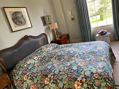 COUNTRY HOUSE SALE Huge Vintage Liberty London Fabric Bedspread Quilt Super King • £3.20