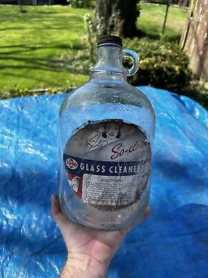 Sohio So Clean Gallon Jug Glass Cleaner Vintage Bottle Gas Oil Vintage  • $24.99