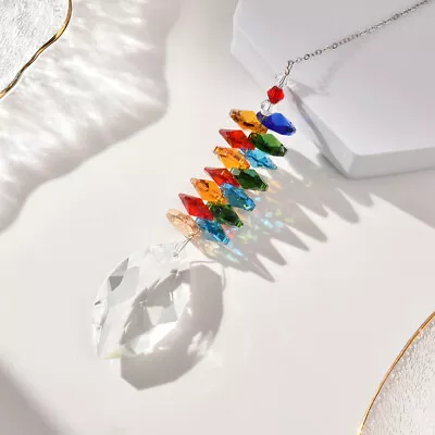 £4.39 • Buy Rainbow Love Heart Ball Macadam Prism Crystal Suncatcher Pendant Window Hanging