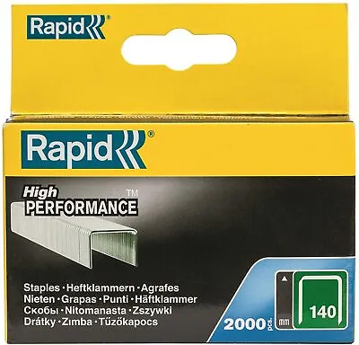 £6.99 • Buy Rapid 8mm X 2000 Galvanised Staples For E-TAC Stapler & Other 140/8 Type 140 