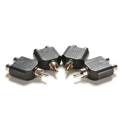 4x RCA Y Splitter Audio-Video Plug Converter Male To 2 Female Cable Adapte Y*xd • $13.73