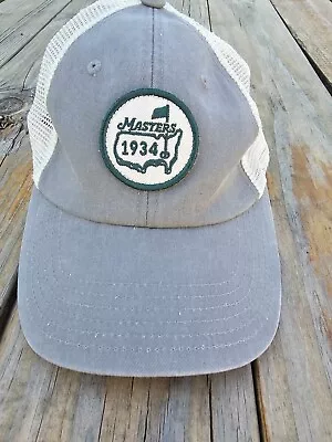 Pga Golf  Masters 1934 Hat Grey And White With Logo Adjustable • $19.99