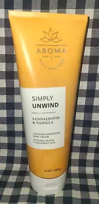 NEW Sandalwood + Vanilla UNWIND 8 Oz Aromatherapy Body Cream Bath & Body Works • $20