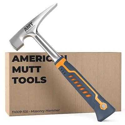 American Mutt Tools Brick Hammer – 20oz Masonry Hammer With Ergonomic Handle – S • $24.99