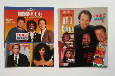  The Hbo Cable Tv Guide  Vintage Booklet Magazine Two Issues  Comic Relief  • $10.99