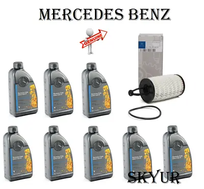 Engine Oil Filter With 8 Liters 5W-40 Motor Oil Kit For Mercedes Benz GENUINE • $213.33