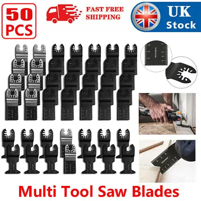 50pc Oscillating Multi Tool Saw Blades Set Carbide Blade Metal Wood Metal Cutter • £21.99