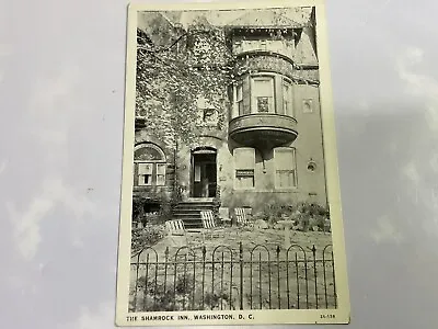 Postcard DC Washington Shamrock Inn Yard Furniture Bay Windows Unposted Vintage • $14.99