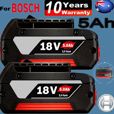 $54.91 • Buy 2Pack For Bosch 18V 5.0AH Lithium-ion Battery BAT609 BAT618 BAT619 BAT610G Tools