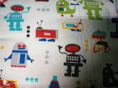 Robots Print Multicolor Print Fabric By The Yard Flannel/Fleece • $1.50