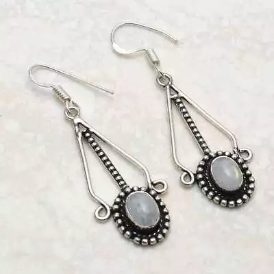 Rainbow Moonstone Handmade Drop Dangle Earrings Jewelry Gift 1.92  AE-14066 • $3.99